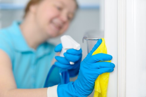 Kitchen and bathroom regular cleaning in Bow property