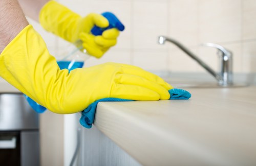 Deep cleaning setup for a move-out property in East London