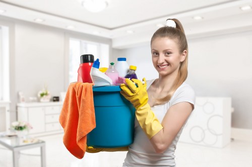 Curtain freshening service for a commercial property in Bow